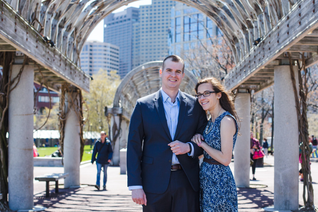 Taylor +Jeff_Christopher Columbus Park and Boston Waterfront Engagement