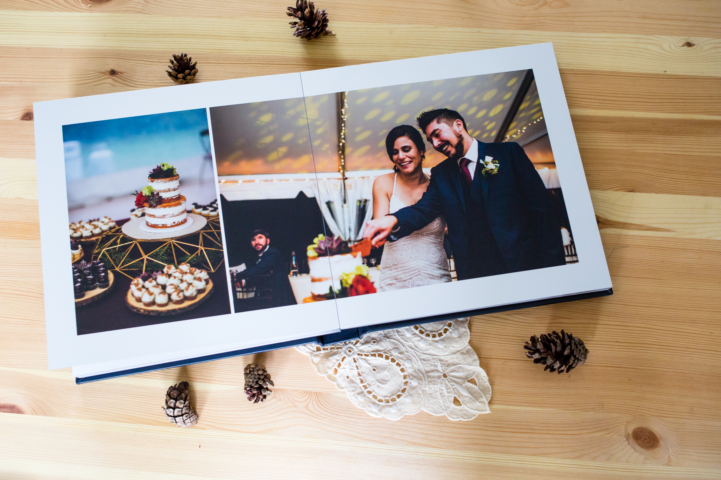 Heirloom albums make a great addition to your wedding day. Photo by Joline Cameron Photography